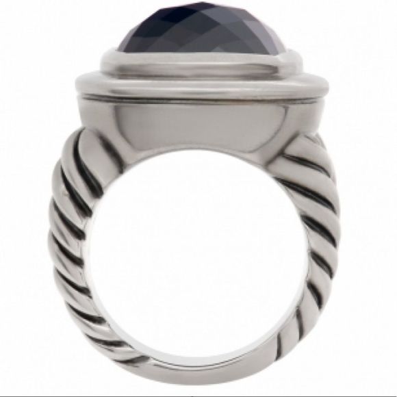 Authentic David Yurman Albion Hematite Sterling Silver Ring excellent condition - Picture 3 of 10